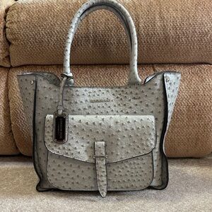 London Fog Textured Cream Satchel